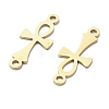 304 Stainless Steel Religion Ankh Cross Links Connector Charms LS-STAS-S153-01G-2