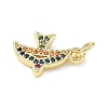Brass Micro Pave Cubic Zirconia Pendants ZIRC-I356-07G-02-2
