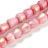 Electroplate Glass Beads Strand GLAA-G088-03-01G-1
