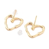 Brass Stud Earrings EJEW-B58-01G-2