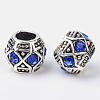 Alloy Rhinestone Rondelle Large Hole European Beads X-MPDL-R036-80-2