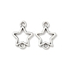 Tibetan Style Alloy Hollow Star Connector Charms TIBE-S324-25AS-1