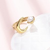 Opaque Acrylic Imitation Pearl Cuff Rings RJEW-P177-03D-G-2