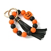 Alloy Silicone Keychain HJEW-JM02211-4