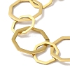 304 Stainless Steel Octagon Link Chain Bracelets for Women BJEW-I315-10G-2