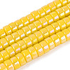 AB Color Plated Opaque Glass Beads Strands GLAA-T026-3x6mm-P13-1