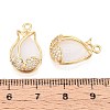 Brass Micro Pave Clear Cubic Zirconia Cat Eye Pendants KK-T071-16G-A01-3