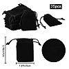 Beebeecraft 25Pcs Rectangle Velvet Drawstring Pouches TP-BBC0001-04B-03-2