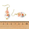 Handmade Porcelain & Acrylic Beads Dangle Earrings for Women EJEW-JE07329-01-5