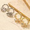 Chic Fashionable Luxe Women's Brass Rhinestone Twisted Stud Earrings LQ2144-1-4