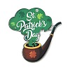 Saint Patrick's Day Opaque Printed Acrylic Pendants OACR-A045-05G-1