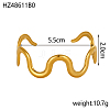 304 Stainless Steel Cuff Bangles for Women STAS-OY018-04G-2