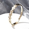 Ion Plating(IP) 304 Stainless Steel Hinged Bangles for Women BJEW-A011-15RG-1