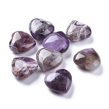 Natural Amethyst Heart Love Stone G-K416-04E