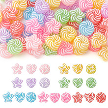 GOMAKERER 75Pcs 3 Styles Rainbow Color Resin Imitation Candy Cabochons RESI-GO0001-04