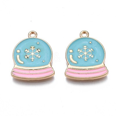 Rack Plating Alloy Enamel Pendants ENAM-S122-69-1