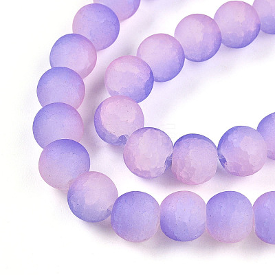 Crackle Glass Beads X1-GLAA-N009-8mm-08-1