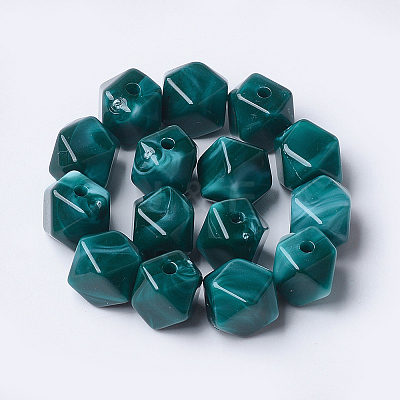 Acrylic Beads X-OACR-T007-09M-1