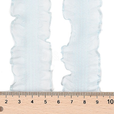 20 Yards Polyester Pleated Elastic Lace Trim SRIB-M015-01E-1