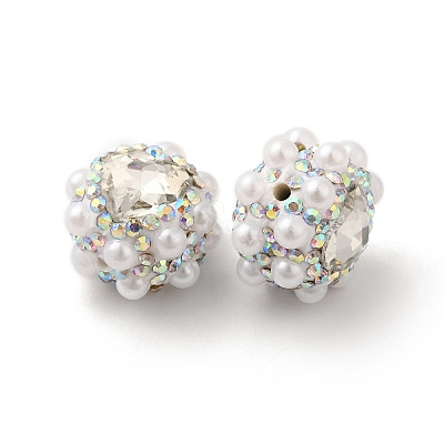 Polymer Clay Rhinestone Beads RGLA-D050-04D-1