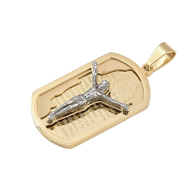 Jesus Theme 304 Stainless Steel Pendants STAS-D387-01B-PG-1