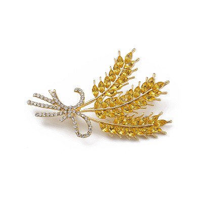 Rhinestone Brooch Pin PALLOY-K002-01KCG-02-1