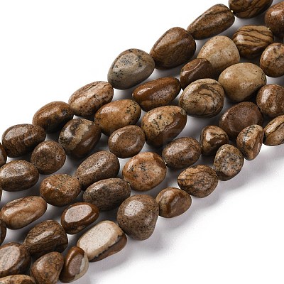 Natural Picture Jasper Beads Strands G-G146-A01-01-1
