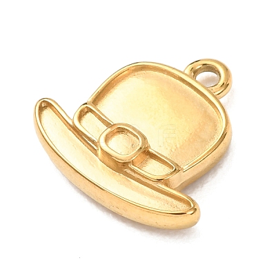 304 Stainless Steel Pendant Cabochon Settings for Enamel STAS-Z204-02G-1