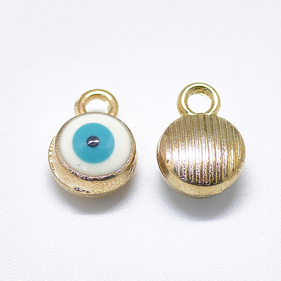 Light Gold Plated Alloy Charms X-ENAM-S117-27C-1