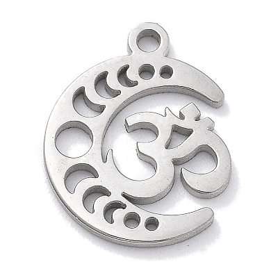 Anti-Tarnish 304 Stainless Steel Pendants STAS-R003-03P-02-1