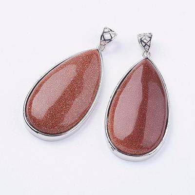 Synthetic Goldstone Big Pendants G-I184-01-1