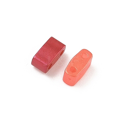 Glass 2-Hole Baking Paint Glass Seed Beads GLAA-G130-01B-1