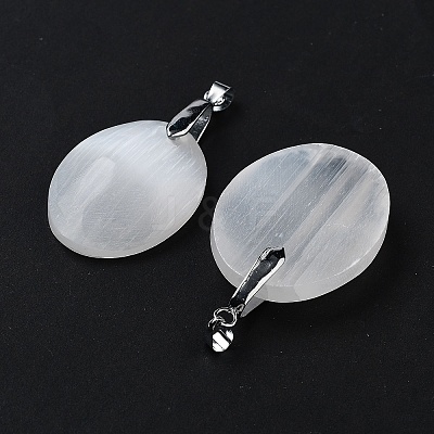 Natural Selenite Pendants G-M091-01C-1