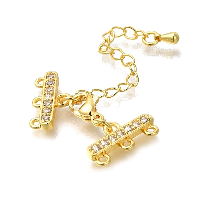 Rack Plating Brass Lobster Claw Clasps X-KK-F883-18KCG-1