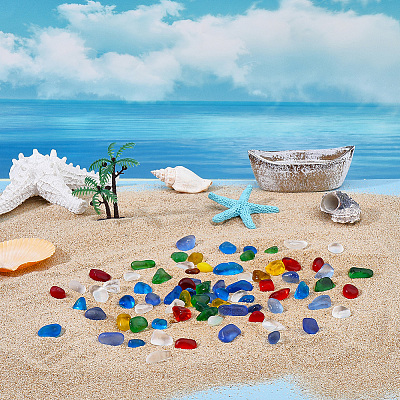 80Pcs Ocean Series Glass Display Decoration DJEW-PA0001-04A-1