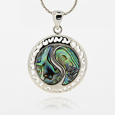 Natural Abalone Shell/Paua Shell Pendants SSHEL-XCP0001-11-1