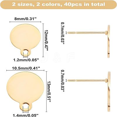 304 Stainless Steel Stud Earring Findings STAS-UN0021-21-1