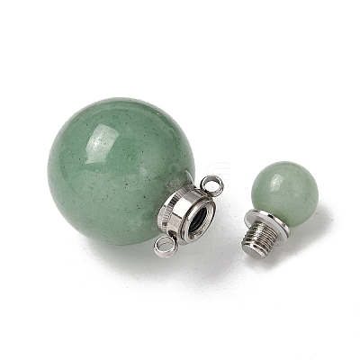 Natural Green Aventurine Perfume Bottle Pendants GG-CBA7610-02P-08-1