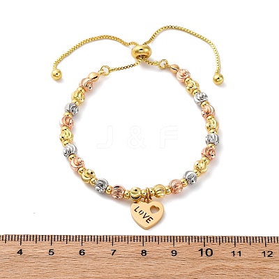 Brass Slider Bracelets BJEW-C090-02G-E-1