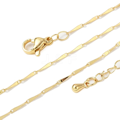 Brass Link Chain Necklaces for Women NJEW-D302-35G-1