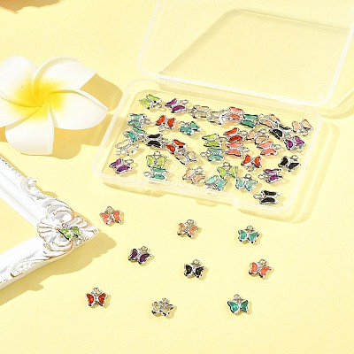 45Pcs 9 Colors Glass Charms KK-FS0001-67-1