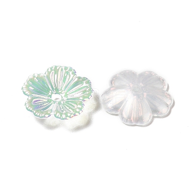Opaque Acrylic Bead Caps OACR-H016-04-1