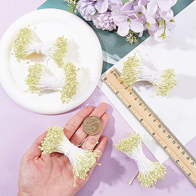 6Bundles Gypsum with Cotton Cord Artificial Flower Core DIY-GF0014-10A-1