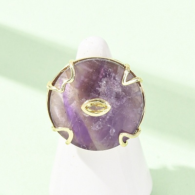 Natural Gemstone Cuff Rings GG-CBA5FCC-02G-1