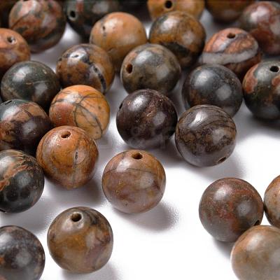 100Pcs 8mm Natural Polychrome Jasper/Picasso Stone/Picasso Jasper Beads DIY-LS0002-29-1