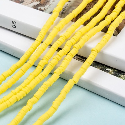 Handmade Polymer Clay Beads Strands CLAY-R089-4mm-073-1