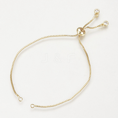 Brass Slider Bracelets Making MAK-R025-02G-1