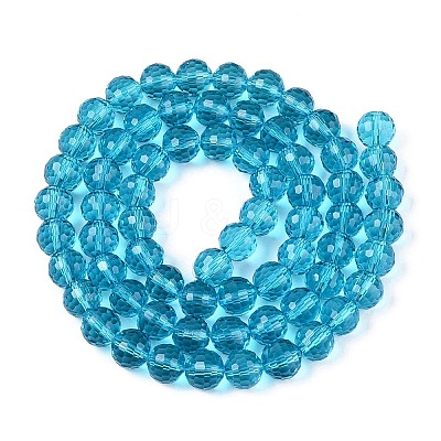 Transparent Glass Bead Strands GLAA-R095-8mm-23-1