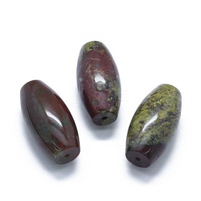 Natural Dragon Blood Jasper Two Half Drilled Holes Beads G-G795-11-14-1