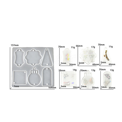 Geometric Tag Bag Keychain Silicone Mold SIMO-S001-05G-1